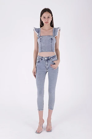 Kısa Erkek Skinny Kot Pantolon 810-08-(28-33)